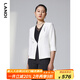 LANDI商場(chǎng)同款春夏新款白色七分袖休閑小西服外套女西裝白色M