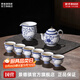 景德鎮官方陶瓷家用茶具套裝青花玲瓏茶壺套組泡茶具中式高端瓷器送禮 心如蓮花茶具套裝