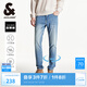 杰克·瓊斯（JACK&JONES）25年男裝牛仔褲男涼感潮流水洗彈力901修身小腳牛仔褲子春夏薄款 中牛仔藍(lán)E39 常規(guī) 31 175 W31/L30