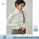 范思藍(lán)恩范思藍(lán)恩204303半高領(lǐng)打底衫女秋冬百搭修身針織上衣緊身內(nèi)搭毛衣 奶白色（高領(lǐng)） XS