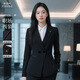 韓曼柯（HANMANKE）小西裝外套女雙排扣商務(wù)面試通勤西服外套高級感職業(yè)正裝西裝套裝