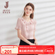 經(jīng)典故事（JANE STORY）2024夏季法式粉色襯衫女新款修身荷葉圓領(lǐng)襯衣氣質(zhì)短款雪紡衫上衣 粉色 S