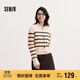 森馬（Semir）森柔|針織開(kāi)衫女冬季短款絞花肌理圓領(lǐng)毛衫打底上衣101724106001