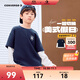 匡威Converse男女童純棉拼接假兩件長(cháng)T2025年秋季新款時(shí)尚舒適上衣