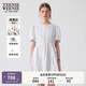Teenie Weenie小熊白色連衣裙女2025年夏季新款氣質(zhì)少女感學院風裙子 白色 S