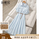 絲柏舍翻領(lǐng)襯衫裙2025夏裝新款女裝短袖簡(jiǎn)約寬松款中長(cháng)連衣裙