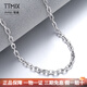 TTMIX鉑金PT950項鏈男女款十字鏈百搭素鏈男士白金鎖骨鏈 15.5-15.7g 50cm 粗2.5mm