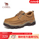 駱駝（CAMEL）新款柔軟磨砂牛皮寬楦止滑大頭經(jīng)典休閑鞋男士 G13A307163   駝色 42