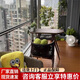 紫葉（ziye）陽臺休閑桌椅藤椅組合現(xiàn)代簡約椅子喝茶桌椅一桌兩椅藤椅三件套