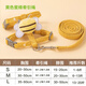 路合迪貓咪牽引繩防掙脫外出專(zhuān)用寵物兔子背心遛貓專(zhuān)用溜小貓鏈子貓繩子 1.8米黃色S（建議1-6斤寵物）
