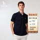 哈吉斯（HAZZYS）男裝 25夏上衣多色短袖POLO衫ASTZE0CBX71 藏青色NV 2XL（185/104