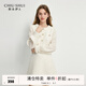 秋水伊人優(yōu)雅經(jīng)典小香風(fēng)連衣裙2025年春秋新款女圓領(lǐng)通勤百搭裙子 米色 M