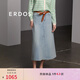 ERDOS 春夏復(fù)古A字牛仔長裙都市休閑風(fēng)復(fù)古女半身裙可水洗 經(jīng)典藍(lán) L 165/72A