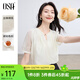 歐莎（OSA）短袖雪紡衫女2025新款女士夏裝氣質(zhì)顯瘦新中式刺繡國(guó)風(fēng)女款上衣 淺杏色 XL
