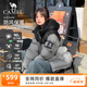駱駝（CAMEL）高蓬面包羽絨服中性防潑水登山外套 734CA6LB605C 硯墨灰 L