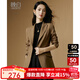 晚白【新品】2025秋款雅丹風(fēng)時(shí)尚小西裝氣質(zhì)通勤百搭西服外套女 咖色 2XL