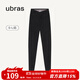 ubras仿牛仔高腰收腹加絨打底褲女保暖時(shí)尚高彈可外穿 黑色交叉款 1條 M