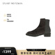 STUART WEITZMANSW女士EASYONPEARL系列經(jīng)典低跟珍珠裝飾圓頭短靴 灰色35.5