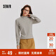 森馬（Semir）森馬長(cháng)袖t恤女修身微彈磨毛復古半高領(lǐng)內搭24冬新款109724101008