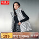 坦博爾羽絨服女秋冬款寬松馬甲外穿復(fù)古潮老花亮面TD336032黑白老花165