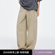 moussy 2025新品休閑簡(jiǎn)約彎刀褲闊腿褲牛仔褲女028ISA11-2581 070米色 M