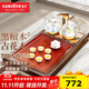 金灶（KAMJOVE）實(shí)木茶盤(pán)帶燒水壺一體 自動(dòng)上水茶具泡茶器全套茶臺茶盤(pán)套裝R-190 搭配G9 陶瓷茶具 茶水桶
