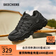 斯凱奇（Skechers）女鞋秋季戶外防滑登山徒步鞋抓地防護耐磨越野運動跑步鞋 木炭色/黑色/CCBK 38