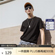 卡賓男裝圓領(lǐng)短袖T恤簡(jiǎn)約冰感體恤休閑純色 A煤黑色01 50/175/L 