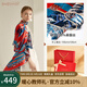 寶石蝶真絲絲巾女桑蠶絲雙面圍巾披肩教師節(jié)中秋禮物生日紅品山海行舟