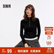 森馬（Semir）毛衣女短款撞色假兩件百搭女士內搭秋半開襟修身毛衫107524107006