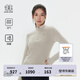 KOLON SPORT/可隆抓絨長(zhǎng)袖 女子戶外運(yùn)動(dòng)徒步通勤保暖透氣內(nèi)搭半拉鏈T恤 LKZT4WN128-灰褐GR M 165/88A