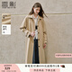 香影風(fēng)衣女中長款2025秋季新款純棉翻領(lǐng)英倫風(fēng)巴恩風(fēng)卡其休閑外套 卡其 L 165/88A/110-125斤