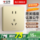 公牛G12香檳金開(kāi)關(guān)插座全屋套裝暗裝面板86型墻面帶5孔空調(diào)墻壁五孔 正五孔插座