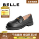 百麗（Belle）簡(jiǎn)約上班樂(lè )福鞋女通勤平跟百搭單鞋B1983CM4 黑色 38 (240mm)