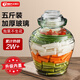 天喜（TIANXI）泡菜壇子家用加厚密封罐透明大容量臘八蒜罐泡酒罐腌菜壇子 5斤裝