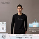 Calvin KleinJeans【七夕禮盒】25秋季男士休閑ck印花打底衫長袖T恤4RD867G UB1-太空黑 S