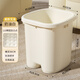 侑家良品泡腳桶加深加厚洗臉盆可按摩足浴桶持久保溫養生桶高級感奶油白