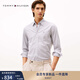 TOMMY HILFIGER25新款秋冬男裝純棉商務(wù)休閑經(jīng)典小格紋長袖襯衫外套40528 棕綠格紋0N5 40