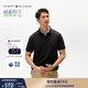 TOMMY HILFIGER【透氣舒適】夏季男裝珠地網(wǎng)眼商務(wù)休閑純色翻領(lǐng)短袖T恤POLOJA572 【經(jīng)典百搭】黑色BDS XL （推薦：165-180斤）