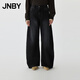 JNBY/江南布衣春夏牛仔香蕉長(cháng)褲女寬松挺括立體感日常休閑5P2E11540 990/牛仔黑 S