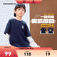 匡威Converse男女童純棉拼接假兩件長(cháng)T2025年秋季新款時(shí)尚舒適上衣