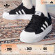 adidas NIZZA PLATFORM厚底增高運動(dòng)帆布鞋男女阿迪達斯三葉草   一號黑/白   37