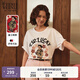 Teenie Weenie小熊短袖T恤女2025年春夏新款新中式典雅大方時(shí)尚短袖上衣 象牙白 L (170)