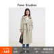 fano studios【現貨】范洛Fano經(jīng)典廓形氣質(zhì)風(fēng)衣外套女中長(cháng)款英倫風(fēng)系帶2025秋 奶棕灰 XS （第二批）