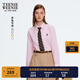 Teenie Weenie小熊女裝襯衫2025秋新款活力多巴胺清新基礎(chǔ)翻領(lǐng)襯衣 淺粉色 M