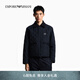 EMPORIO ARMANI/阿瑪尼官方旗艦新款男士翻領(lǐng)襯衫領(lǐng)絎縫直身棉服外套秋季 UB118-海軍藍色 46 (S) (推薦：120-135斤)