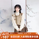 清水溪漢初琵琶語(yǔ) 清水溪漢初國風(fēng)漢服女繡花襯衫針織馬甲改良松緊馬面半裙 棕色下裙 預售20天內發(fā) L