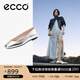 愛步（ECCO）芭蕾舞鞋 夏季百搭圓頭羊皮單鞋舒適通勤淺口女鞋 舞悅234323 銀色23432301682 36