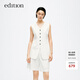 edition西裝馬甲女夏季新款老錢(qián)風(fēng)豎條紋女紳士收腰小西服 白黑條色 S 160