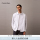 Calvin KleinJeans25春夏男士商務(wù)休閑通勤ck牛津紡條紋刺繡長(zhǎng)袖襯衫4RB119G